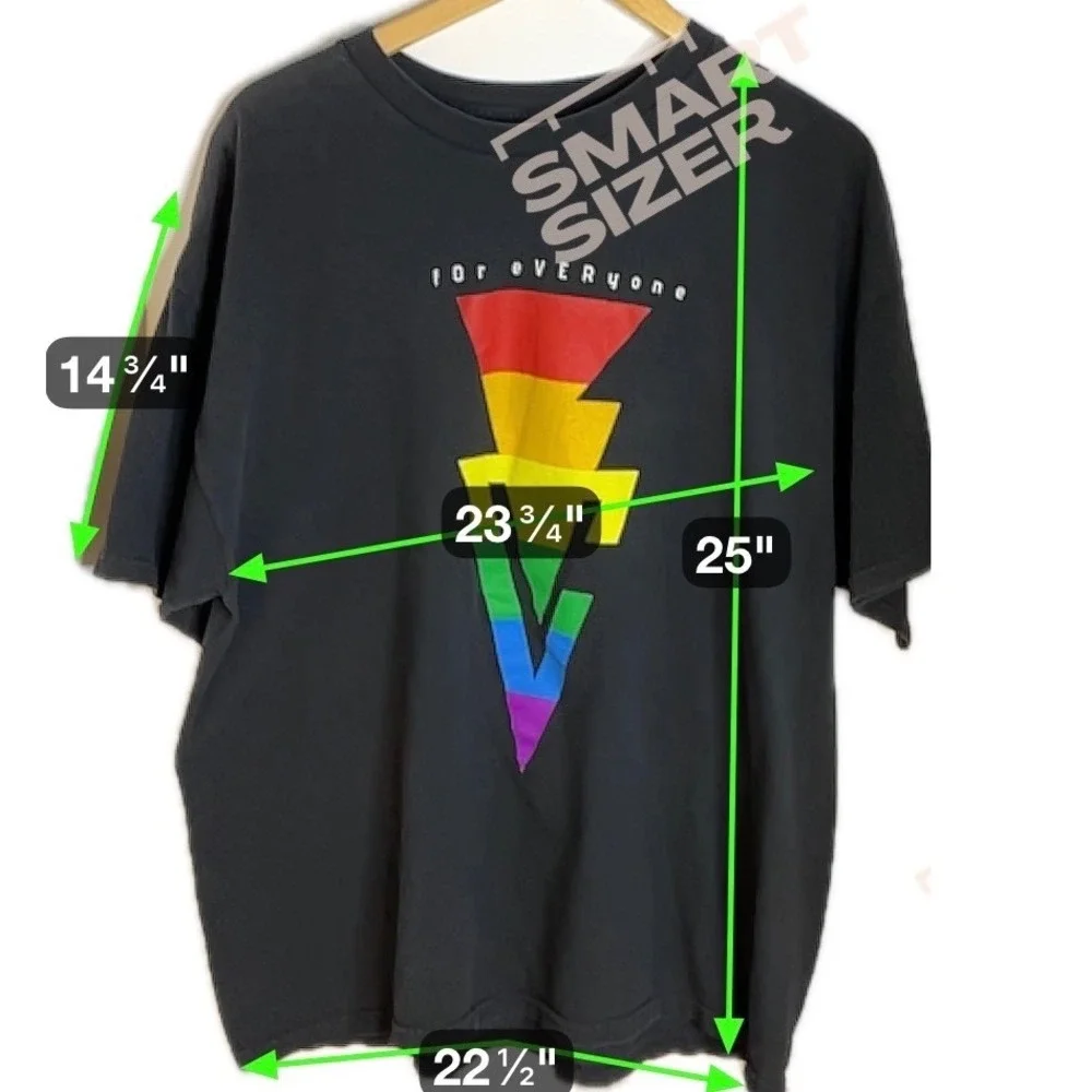 Marvel Pride Love Is Love Graphic T Shirt Black Rainbow‎ Lightning Unisex XL